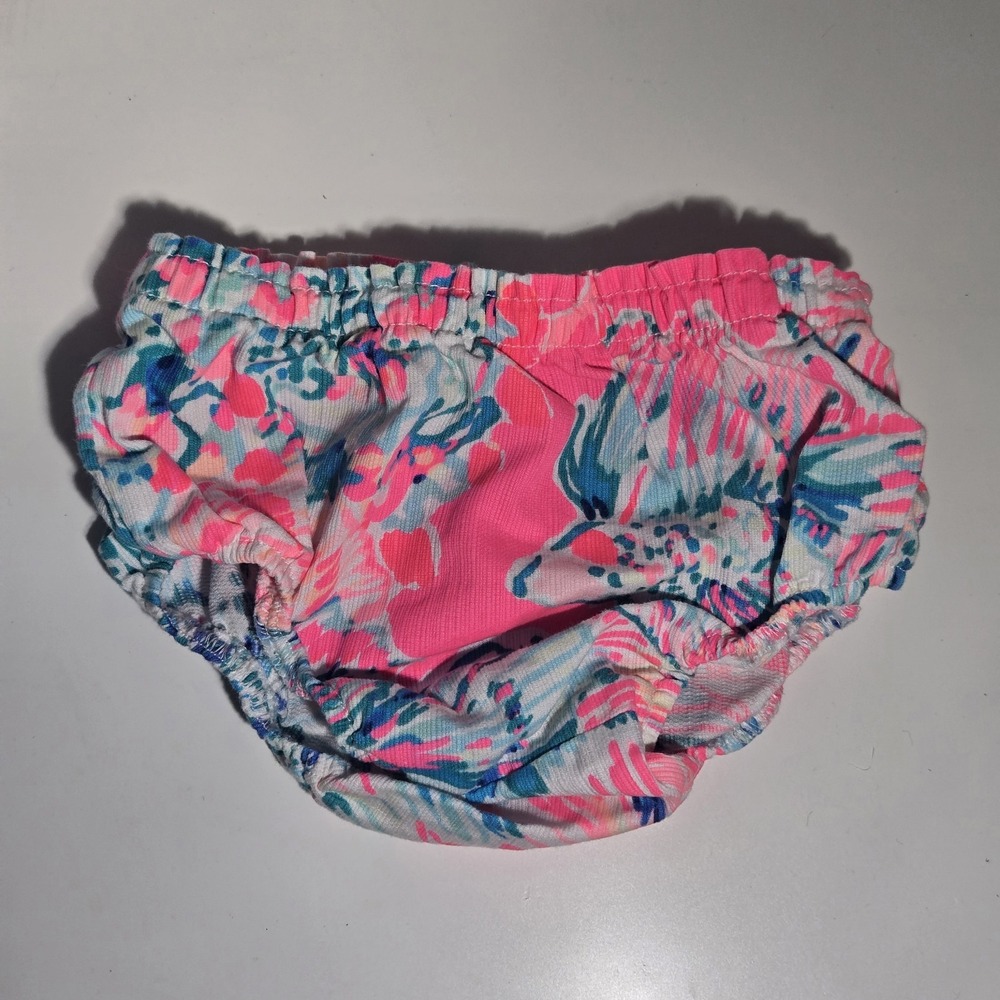 Lilly Pulitzer Toddler Girls Bloomers Sink Or Swim Pink Blue Floral 18 24 Mo EUC